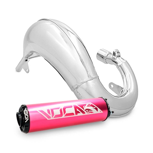 [VCR-RD38190/PIBK] Escape Beta RR Enduro / SM >12 VOCA Cross Chromed 50/70cc (CE) - Silenciador rosa