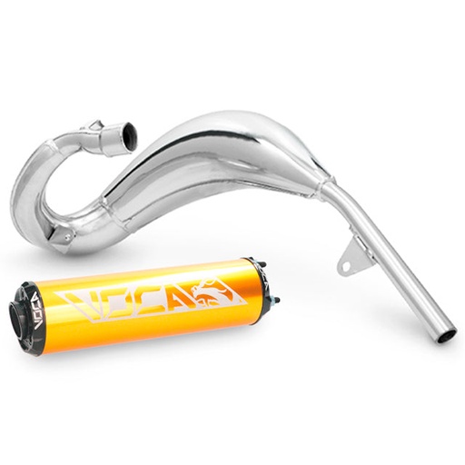 [VCR-RD38191/GOBK] Escape VOCA Cross Chromed 50/70cc (CE), Beta RR Enduro / SM >2021 - silenciador oro