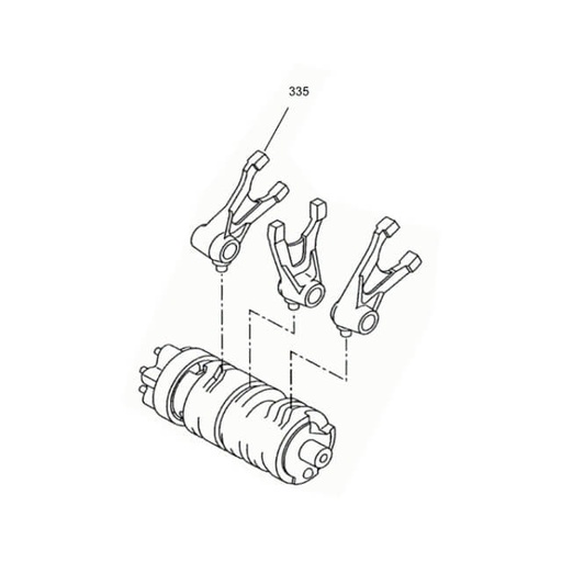 [0/226.010.0004] Horquilla selectora de cambio 3ª WR9 Rieju RS3/Marathon 125