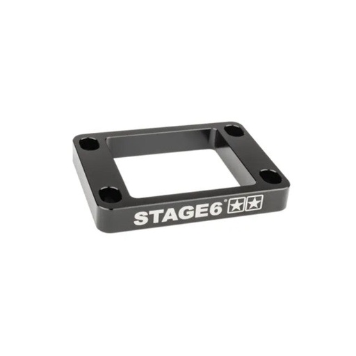 [S6-3318809/BK] Suplemento caja de láminas Derbi / Minarelli AM6 10mm Stage6 R/T - negro