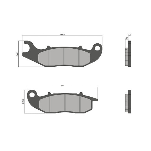 [6217435BB] Pastillas de freno delanteras Piaggio Medley 125/150 euro 4-5 Malossi