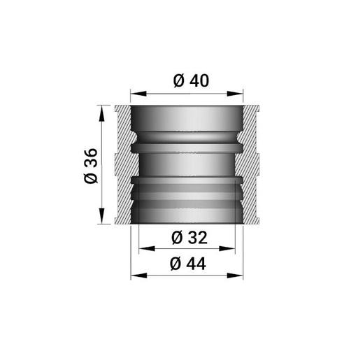 [131012B] Acople goma carburador PHBE/PHF 40-44mm Malossi