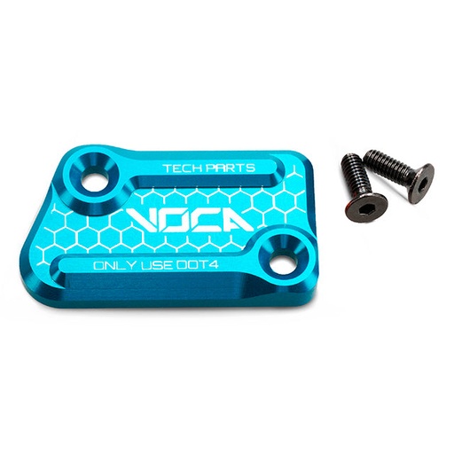 [VCR-SD760.35005/CY] Tapa bomba de freno VOCA CNC Rieju MRT / RR / SMX 50cc AJP - azul cyan