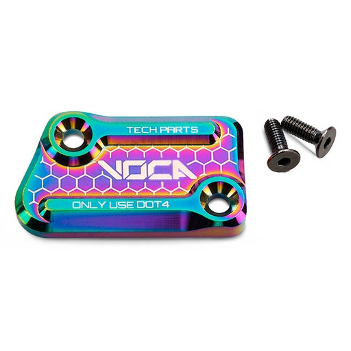 [VCR-SD760.35005/TI] Tapa bomba de freno VOCA CNC Rieju MRT / RR / SMX 50cc AJP - neocromado