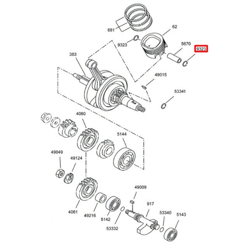 [0/226.001.0018] Clip pistón Rieju Marathon 125 22-24