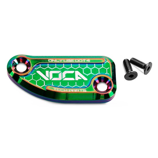 [VCR-SD760.35462/TI] Tapa bomba de freno trasero VOCA CNC Derbi Senda / Gilera / Aprilia SX - neocromado