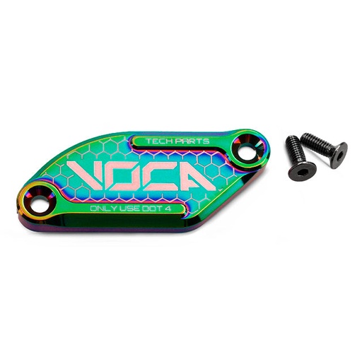 [VCR-SD760.36715/TI] Tapa bomba de freno VOCA CNC Derbi Senda / Rieju MRT / Aprilia SX J.Juan - neocromado