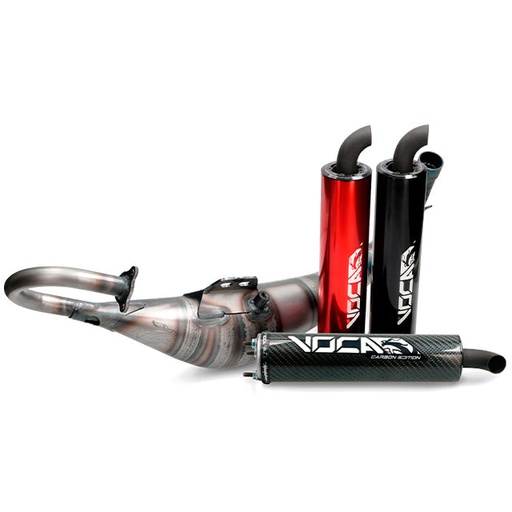 [VCR-RD40166.00.RT/RE] Escape Minarelli horizontal Combat R/T Voca Racing - silenciador rojo