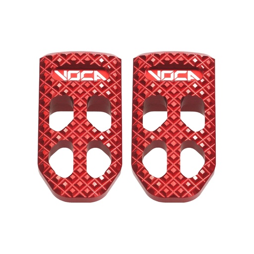 [VCR-RD06FRS/RE] Juego de estriberas piloto CNC VOCA Racing - rojo