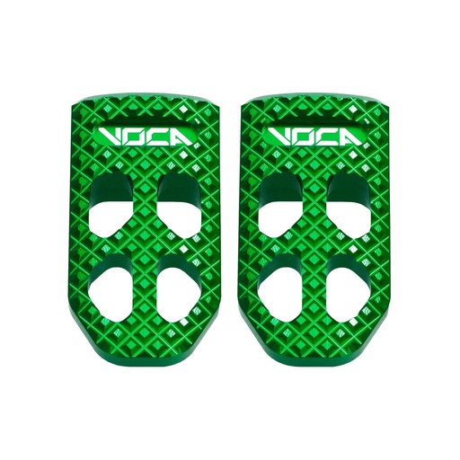 [VCR-RD06FRS/GR] Juego de estriberas piloto CNC VOCA Racing - verde