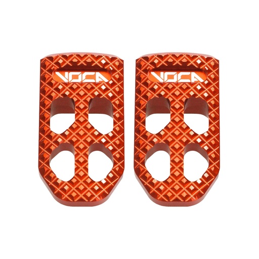 [VCR-RD06FRS/OR] Juego de estriberas piloto CNC VOCA Racing - naranja