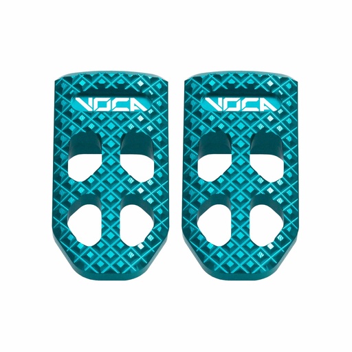 [VCR-RD06FRS/CY] Juego de estriberas piloto CNC VOCA Racing - azul cyan