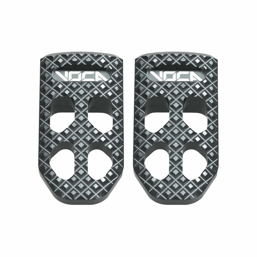 [VCR-RD06FRS/AL] Juego de estriberas piloto CNC VOCA Racing - gris