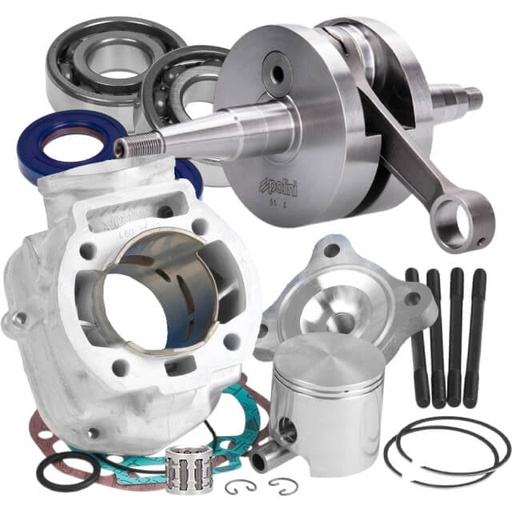 [109.0016.1] Kit cilindro y cigüeñal Polini Aluminio 80cc Derbi Euro 3/4