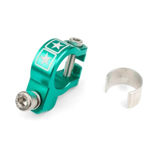 [S6-SSP911/TU] Abrazadera colector de escape aluminio CNC Stage6 - turquesa