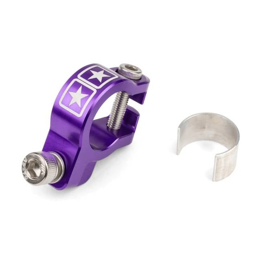 [S6-SSP911/PU] Abrazadera colector de escape aluminio CNC Stage6 - violeta