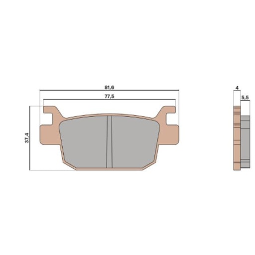 [6215016BS] Pastillas de freno Honda Forza 125-250-300-350 / SH 125-150-350 Malossi - Sinterizadas