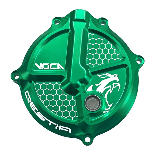 [VCR-RD19193.COVER.2/GR] Tapa de discos de embrague Derbi Euro 3/4 VOCA CNC - verde