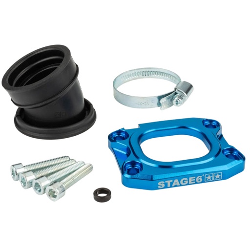 [S6-3318836/BL] Tobera de admisión Derbi / Minarelli AM6 d.30-34mm 360º Stage 6 - azul