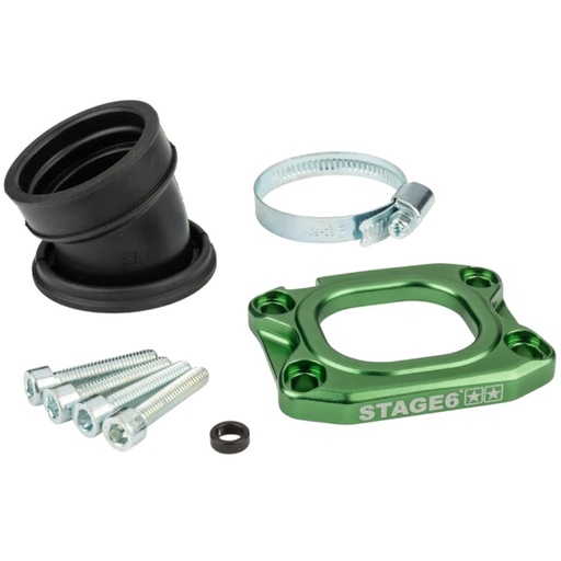 [S6-3318836/GR] Tobera de admisión Derbi / Minarelli AM6 d.30-34mm 360º Stage 6 - verde