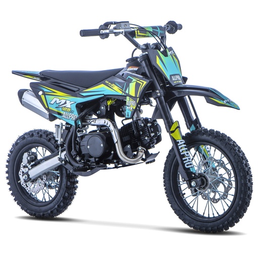 [AP100PB50.MX125ZS.BL] Pitbike infantil Cross MX 125 ZS 4T Zongshen semi-automática 14/12  AllPro Azul