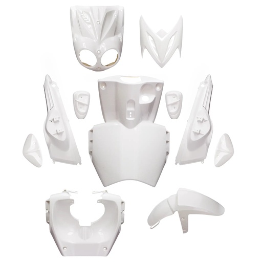 [AP55BP10.144.PW] Kit carenados Yamaha Slider / MBK Stunt 11 piezas AllPro - blanco perla a lila
