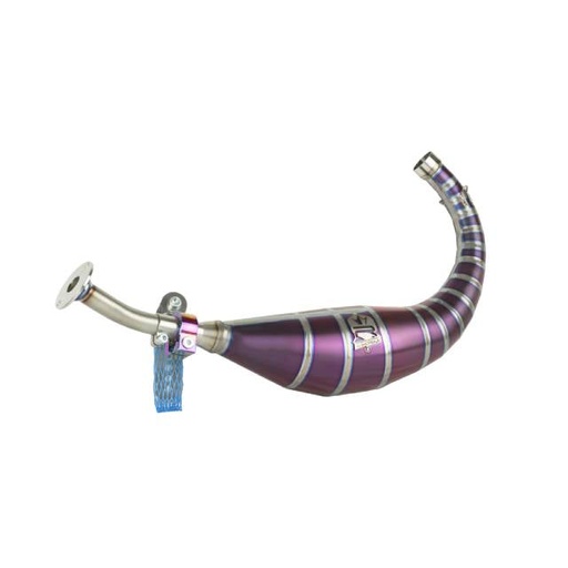 [KR909F-256] Bufanda de escape titanio violeta KRM Minarelli AM6 80-90cc