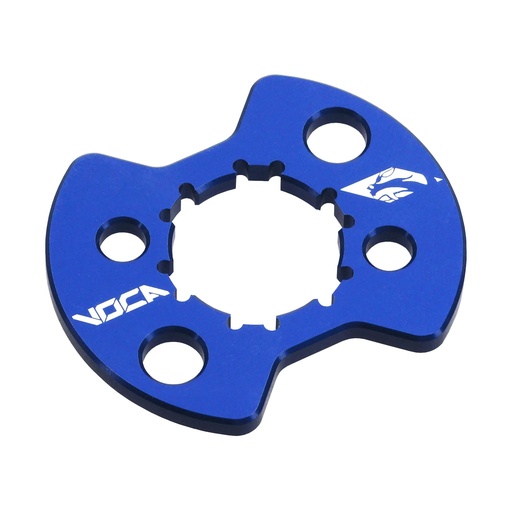 [VCR-RD420.193.PLT/BL] Pletina cierre piñón Derbi Euro 2 / 3 / 4 VOCA CNC - azul