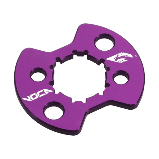 [VCR-RD420.193.PLT/PU] Pletina cierre piñón Derbi Euro 2 / 3 / 4 VOCA CNC - violeta