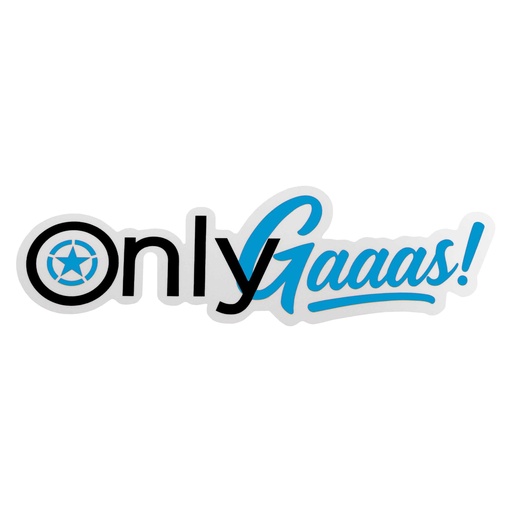 [MS-STICK-ONLY.WBL] Pegatina Motoscoot Onlygaaas - blanco/azul