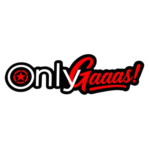[MS-STICK-ONLY.BRE] Pegatina Motoscoot Onlygaaas - negro/rojo
