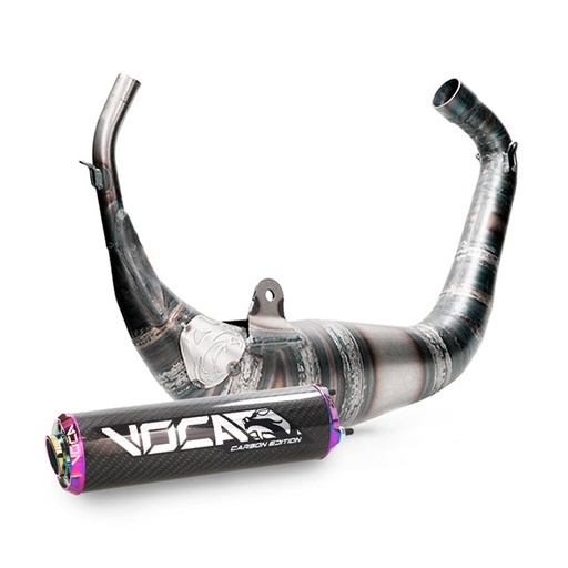 [VCR-RD30193.01.CATI] Escape Aprilia RS >2006 Derbi GPR >2004 Carbon Racing 80cc VOCA salida bajo culín - silenciador cazoleta neocromado