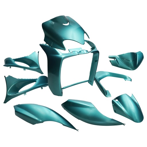 [AP55BP10.995.AP] Kit carenados Yamaha Jog R/RR / MBK Mach G 9 piezas AllPro - turquesa metalizado