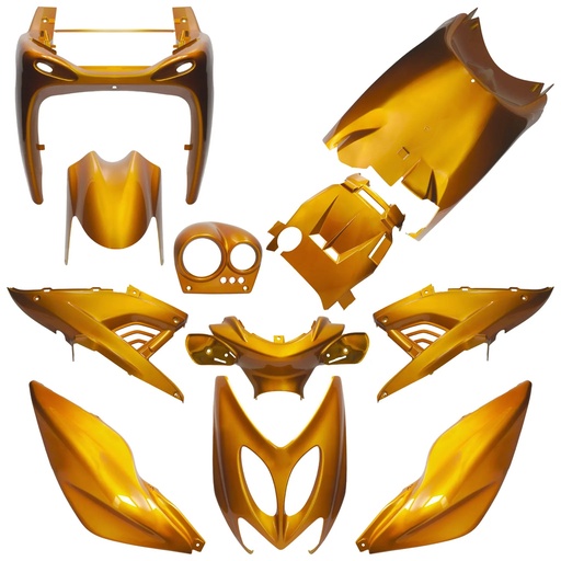 [AP55BP10.900.GO] Kit carenados Yamaha Aerox / MBK Nitro <13 11 piezas AllPro - dorado metalizado