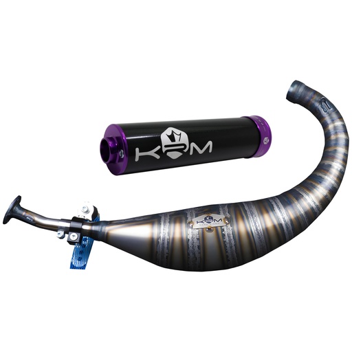 [KR124F/BK-PU] Escape Derbi 100-115cc KRM - Silenciador Negro/violeta