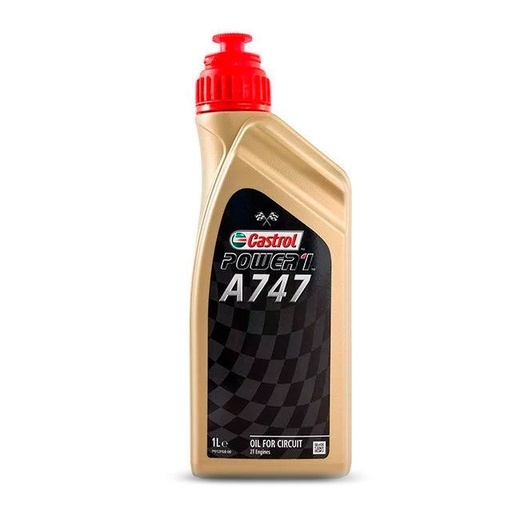 [MO2T00023] Aceite Castrol A747 mezcla 2T 1L sintético Competición con ricino (OA747)