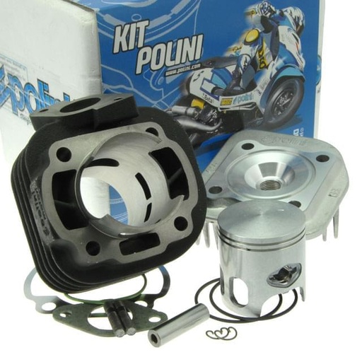 [166.0076] Cilindro (Kit) Polini SPORT 70c.c., Minarelli horizontal AC (rosca larga)