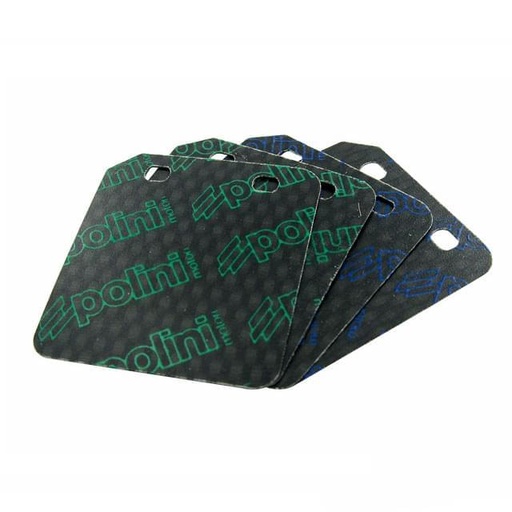 [213.0532] Laminas de Carbono Polini, motor Minarelli horizontal / Peugeot horizontal (0,30 / 0,35mm)