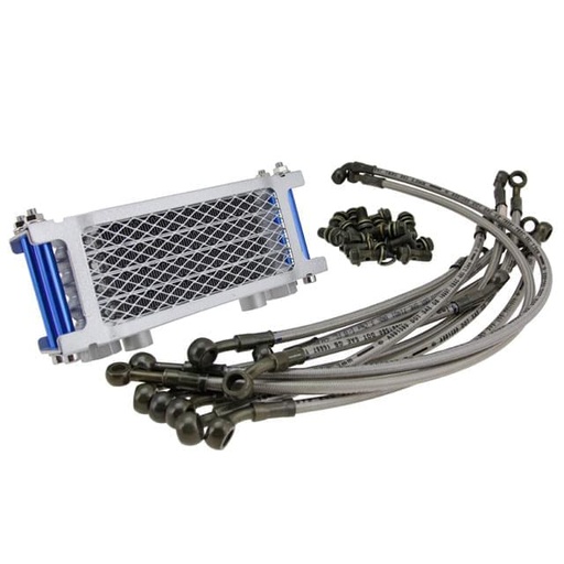 [YC110-2306] Radiador de aceite Pitbike universal con soporte y latiguillos YCF