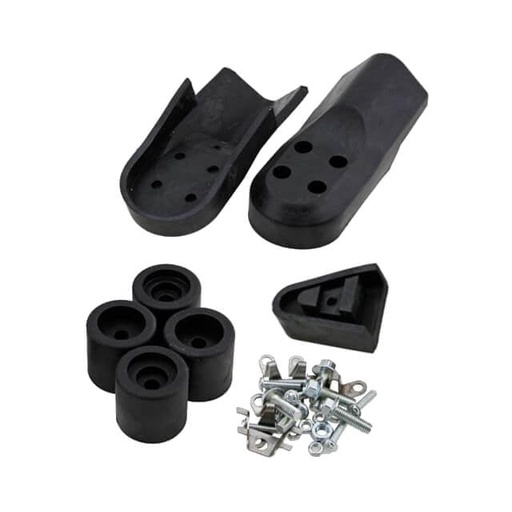 [KS4] Juego (kit) protector de estribos cortos teflon y de rueda, Pitbike, supermotard, con tornillería