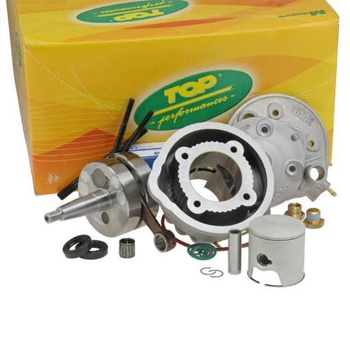 [9928440] Maxi Kit Scooter Racing 85cc aluminio, incluye cilindro TPR 86cc, cigüeñal carrera 44mm y rodamientos Top Performances, Piaggio