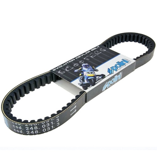 [248.031.3] Correa Polini "Speed-Belt-Evolution", motor Piaggio corto nuevo (Zip II Cat/Zip SP II/Vespa ET2 2000)