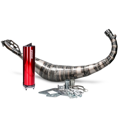 [VCR-RD25188/REBK] Escape Minarelli AM6 Rookie 50/70cc VOCA (CE) silenciador rojo