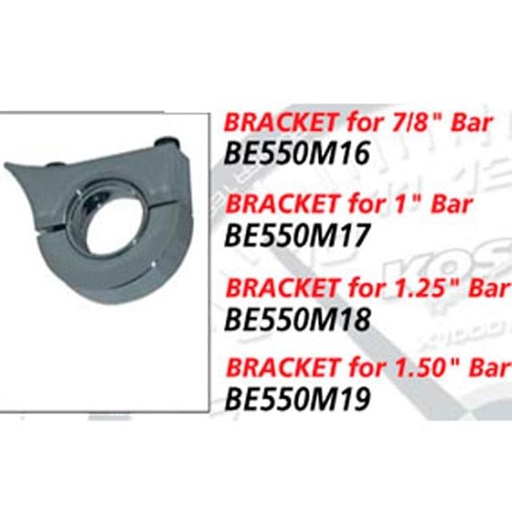 [BE550M16] Soporte para carcasa cromada KOSO GP Style D55, manillares 7/8'' (diámetro)