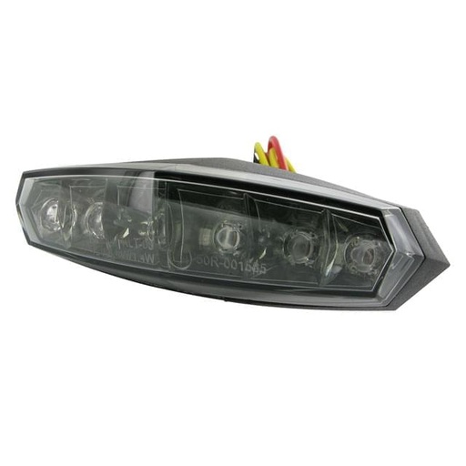 [HB020R01] Luz Trasera KOSO LED universal Black Line (100 x 32 x 36mm) - homologado CE (tulipa oscura)