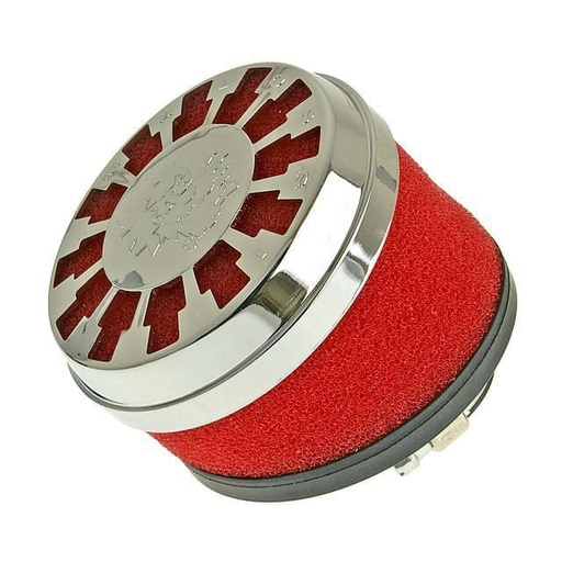 [0411730] Filtro de potencia Malossi "RED-Filter E13" con conexión de 32-38mm, largo con angulo de 25°