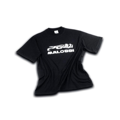 [4111921.60] Camiseta Malossi negra, logotipo blanco - talla XL