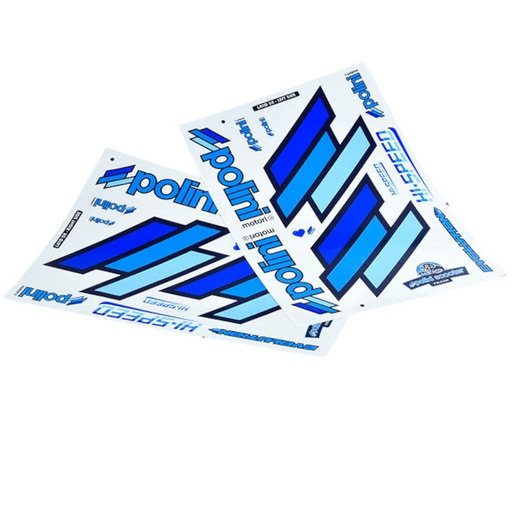 [225.030] Pegatinas (Set) Polini "Team Scooter" (borde negro), 2 caras A2