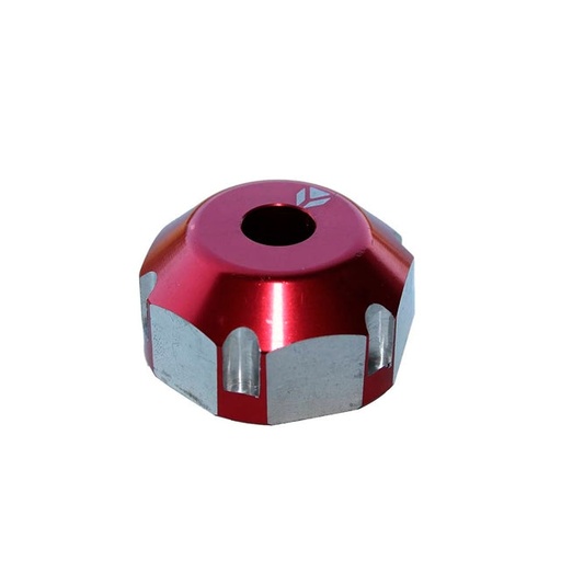 [ECD-RD] Tuerca dirección CNC M22 Pitbike, rojo