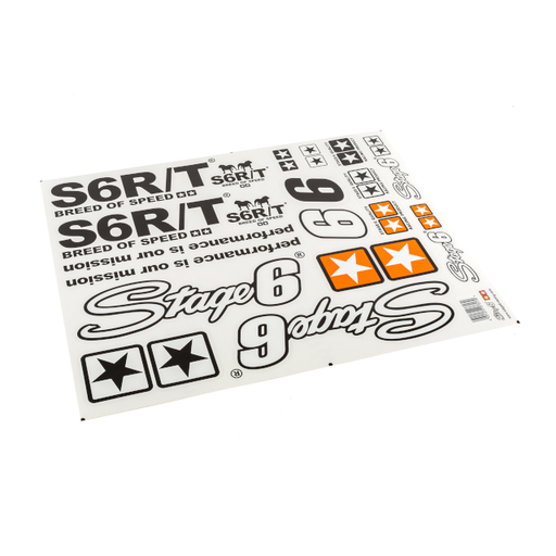 [S6-0502/S] Set Pegatinas Stage6 Racing Team MKII DIN A2 borde negro para superficies claras